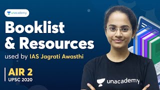 My Booklist and Resources for UPSC CSE Preparation  AIR 2 Jagrati Awasthi [upl. by Verla]