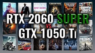 RTX 2060 SUPER vs GTX 1050 Ti Benchmarks  Gaming Tests Review amp Comparison  59 tests [upl. by Eslud869]