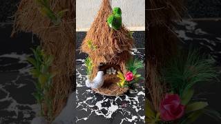 How to make birds house from waste coconut husks🐦coconut husk craft 🕊️ shorts [upl. by Benil]