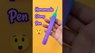 DIY Homemade Stamp Pen 🤓 shorts [upl. by Bierman]