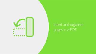 Add and organize pages in a PDF  Adobe Acrobat [upl. by Keyser]