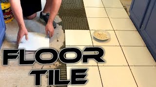 How to Tile a Floor FAST AND EASY Learn the Basics Do it Yourself for Cheap [upl. by Harihs194]