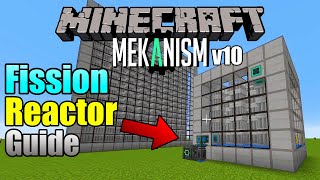 How to Build Fission Reactor in Mekanism v10  Modded Minecraft Guide [upl. by Leasim]