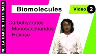 Biomolecules  NEET  Carbohydrates  Monosaccharides  Hexose  Neela Bakore Tutorials [upl. by Anahsor]