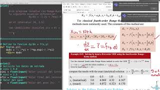 Método de RungeKutta Orden 4 en Python [upl. by Jesus]