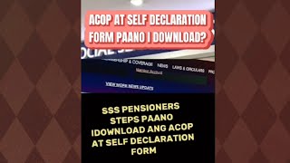 📍 SSS ACOP FORM 2024SAAN AT PAANO I DOWNLOAD [upl. by Alys]