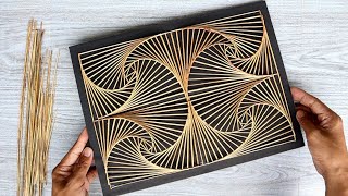 3D WALL ART FROM COCONUT LEAVES STICK  Stunning Wall Art Decor Ideas  Arts amp Crafts [upl. by Curzon986]