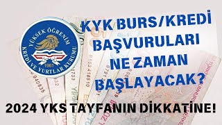 📢 20242025 KYK BURS BAŞVURULARI BAŞLADI MI 📍KYK BURS BAŞVURUSU NE ZAMAN 2024yks yks2024 kyk [upl. by Valenba]