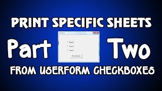 Print Specific Sheets from Userform Checkboxes PRINTPREVIEW METHOD  User Q n A pt 2 [upl. by Arondell885]