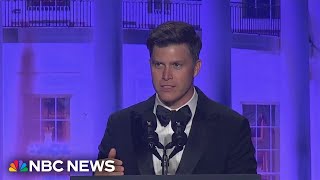 Watch Colin Jost roast the room at 2024 White House Correspondents’ dinner [upl. by Pelagias]