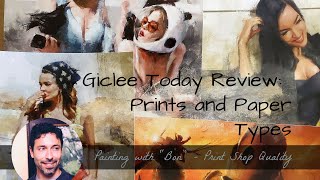 Giclee Today paper types and samples  my review of their product [upl. by Esoranna]