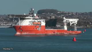 SUBSEA MULTI PURPOSE VESSEL PACIFIC CONSTRUCTOR ENTERS MILLBAY DOCKS PLYMOUTH  26th Feb 2021 [upl. by Annahpos]