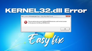 Fix Dynamic Link Library KERNEL32dll Error In Windows 7 [upl. by Yllime475]