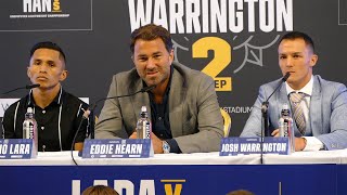 Josh Warrington vs Mauricio Lara 2 FINAL PRESS CONFERENCE  Eddie Hearn amp DAZN [upl. by Noizneb874]