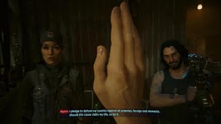 Cyberpunk 2077 Johnny insults you if you take the Oath [upl. by Arraet]