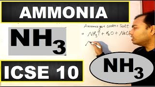 Ammonia  Ammonia ICSE 10 CHEMISTRY  Preparation and Properties of Ammonia  10 ICSE [upl. by Ahsirtal]