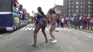 DOMINICAN DAY PARADE 2018 BRONX NEW YORK  DOMINICAN GIRLS DANCERS DANCE TO DOMINICAN CARNIVAL MUSIC [upl. by Crellen186]