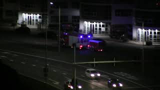 Brandweer Krimpen aan de Lek 163566 163531 onderweg brand woning rietendak Voorschoten [upl. by Coraline354]