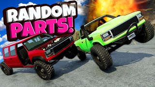 Random Parts Truck VS Upgraded Trucks on a Mountain in BeamNG Drive Mods [upl. by Mora936]