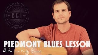 Beginner Piedmont Blues Finger Picking Lesson [upl. by Lydnek]