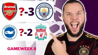 Premier League Gameweek 8 Predictions amp Betting Tips  Arsenal vs Manchester City [upl. by Silvio]