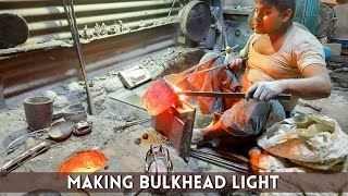 Talented Man Making Designer Bulkhead Light by Aluminum Casting  Traditional Foundry Workshop [upl. by Leynwad]