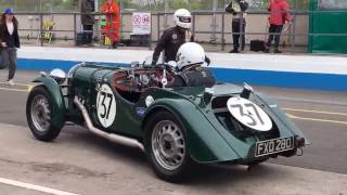 Pre War Sports Car  Pit Stop Action  Donington Historic Festival 2017 [upl. by Bail]