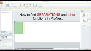 How to find Separations function in ProNest [upl. by Oirramaj]