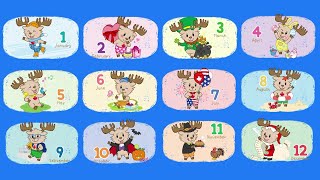 Months of the Year  Simple Song for Kids [upl. by Nus]