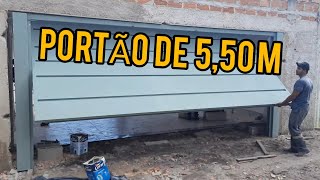 Portão BASCULANTE de 55 metros Detalhes de fabricação [upl. by Adnima]