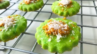 Onde Onde Cookies  Biskut Raya Ondeh Ondeh  Pandan Coconut amp Gula Melaka [upl. by Margaretta]