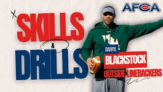 LB Skills amp Drills  Darryl Blackstock OLB  William amp Mary  Block Defeat [upl. by Aldrich]