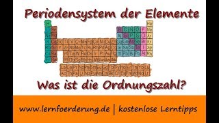 Ordnungszahl erklärt im Periodensystem der Elemente [upl. by Lothaire]