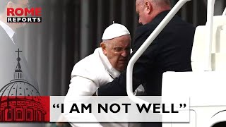 “I am not well” Pope appears at General Audience but is unable to read speech [upl. by Smitty]