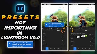 Lightroom New Update Presets Not Importing Problem Solved✅  presets could not be imported Problem [upl. by Annaeirb]