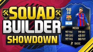 FIFA 17 SQUAD BUILDER SHOWDOWN 98 RATED LIONEL MESSI Team Of The Year Messi Squad Duel [upl. by Aelahc741]