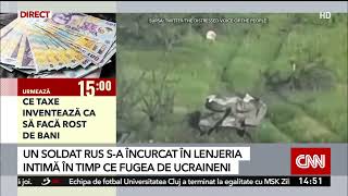 Moment hilar pe frontul din Ucraina un soldat rus îşi aruncă chiloţii în timp ce fuge [upl. by Derej]