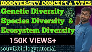 BIODIVERSITY AND TYPES OF BIODIVERSITY  LEVELS OF BIODIVERSITY [upl. by Rosemonde569]