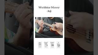 Worldstar Money  Joji  Ukulele Tutorial 🤍 [upl. by Sidnak229]