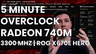 5 Minute Overclock Radeon 740M to 3300 MHz [upl. by Yblehs]