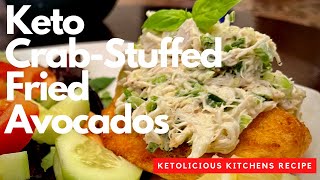 KETO AGUACATE FRITO RELLENO DE CANGREJO Can you say Keto CrabStuffed Fried Avocado [upl. by Ardnasil]