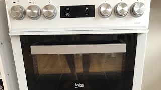 Beko Pro Slimline Electric Double Oven Cooker Easy to use Electric Cooker white amp black [upl. by Brody]