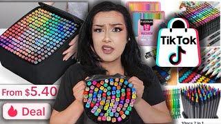 I Tested Tiktok Shops QUESTIONABLE Art Supplies they lied [upl. by Lebiram175]