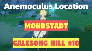 Anemoculus 351 Location Mondstadt Galesong Hill 10  Genshin Impact [upl. by Netneuq]