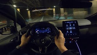 2024 Renault CLIO 16 ETech Hybrid 145 HP POV Night test drive CARiNIK [upl. by Dielu]