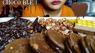 MUKBANG CHOCOLATE BISCUITS CHOCOLATE WAFERS CHOCOLATE POPCORN CHOCOLATE STICKS CHOCOLATE CABINS [upl. by Melina]