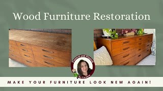 Wood Dresser Makeover Old to New Again furniturerestoration restoredfurniture diy [upl. by Hgielak]