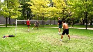 Footbag Net Session hacky sack 81411 [upl. by Ainud364]