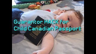 Guarantor HACK For Child Canadian Passport [upl. by Sennahoj]