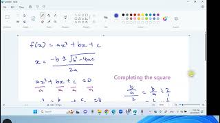 22 Derive Quadratic Formula Using Completing the square [upl. by Alleuqahs]